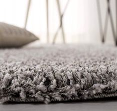Modern grey Shaggy Hall Rug